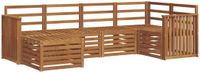 vidaXL Hoek loungeset 5 zitplaatsen Naturel Acacia Hout