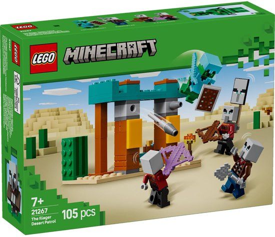 LEGO Minecraft De Illagers in de woestijn 21267 Bouwset - 7+ jaar