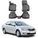 OMAC Tapis de sol pour Skoda Octavia 2013-2020 Noir 4 pièces TPE