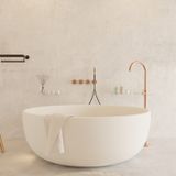 Ideavit Ligbad vrijstaand ideavit solidround 135x49 cm solid surface mat wit