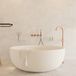 Ideavit Ligbad vrijstaand ideavit solidround 135x49 cm solid surface mat wit