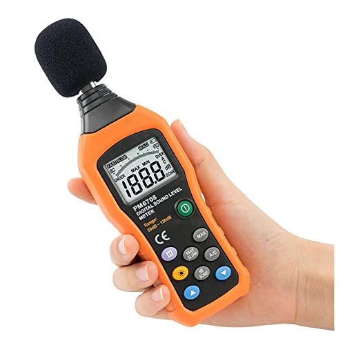 Wandmontage Digitale Geluidsniveaumeter 30-130dB, 24.4cm LCD Decibelmeter Datalogger Geluidsmeter Ruistester