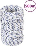 vidaXL Boot touw 2 mm 500 m polypropyleen wit