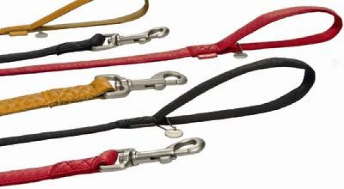 Beeztees Mac Leather Hondenriem - Zwart - S - 120 cm