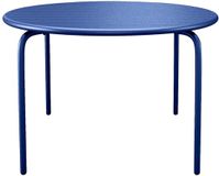 Vente-unique Ronde tuintafel D.130 cm van metaal - Nachtblauw - MIRMANDE van MYLIA