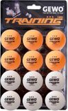 Gewo Tafeltennisballen Training box van 12 - 3* - Wit & Oranje