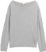 Tom Tailor Pull en maille à encolure bateau - Taille S - gris argenté chiné moyen
