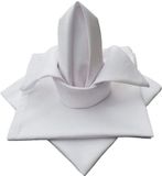 Lemos Home Stoffen servet van katoen 45x45 cm servet 4 stuks (wit)