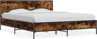 vidaXL Bedframe Gerookt Eiken 150x200 cm