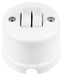 Retro interrupteur double en porcelaine, montage en saillie, QR1 Blanc