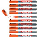 edding 361 Whiteboardmarker - Oranje - 10 Stuks