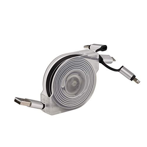 DEBFLEX 500015 kabelhaspel USB universeel (lengte 2 m), zwart/wit