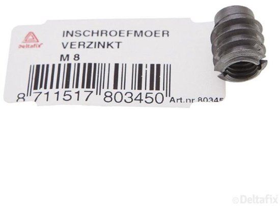 Deltafix Inschroefmoer m8