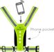 Bee Safe Harnais LED USB-C avec poche pour téléphone gilet réfléchissant lime taille unique