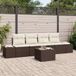 Maison Exclusive - Set de 5 bancs de jardin. Marron et crème, en polyrotin