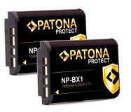 Patona NP-BX1 Batterij (2x) - compatibel met Sony Vlog ZV-1 DSC HX90 HX95 HX99 RX100 WX350 HX400V HDR AS100V FDR X1000 X3000