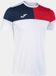 Joma Crew Wit-rood-marineblauw sport-T-shirt - XXXS