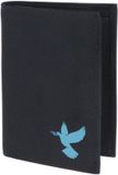 oxmox New Cryptan RFID Protect Kombibörse Freedom Pigeon Print Cyan Black zwart
