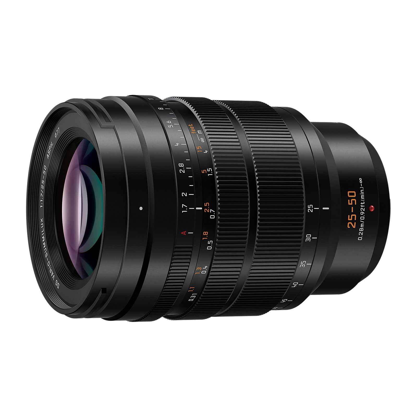 Panasonic H-X2550E Leica 25-50mm f/1.7 Micro Four Thirds Lens - Black