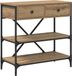 vidaXL Wandtafel Hout Artisanaal Eikenkleurig 75 x 34,5 x 75 cm