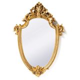 Funerom Vintage 42,9 x 30 cm decoratieve wandspiegel gouden schild vorm