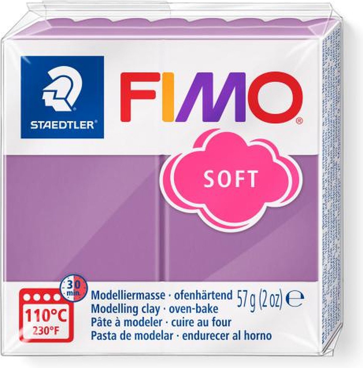 Staedtler Fimo soft boetseerklei 57g blueberry shake