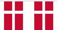 Merkloos / Sans marque Shoppartners Bv Denemarken vlaggetjes - vlaggenlijn - 900 cm - polyester - binnen/buiten - versiering - landen