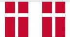 Merkloos / Sans marque Shoppartners Bv Denemarken vlaggetjes - vlaggenlijn - 900 cm - polyester - binnen/buiten - versiering - landen