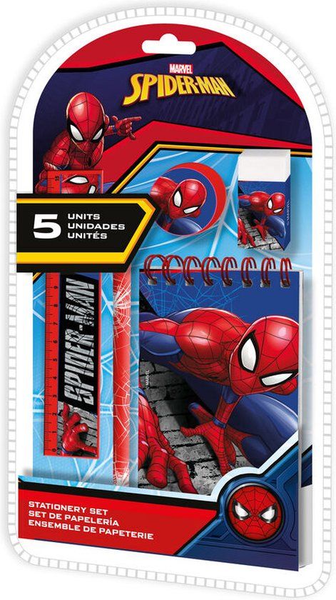 Spider-Man Schrijfset - Bureau Set - 5 Stuks