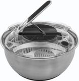 5five Slacentrifuge / slazwierder / sladroger - RVS - 3,5 liter - Salade spinner