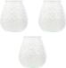 Cosy & Trendy mini lowboy bougie de table - 8x - blanc - 17 heures de combustion - 7 cm - bougie