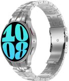 Accezz Steel Band - Geschikt voor Samsung Galaxy Watch 4 / 5 / 6 / 7 / FE (20 mm) - Zilver