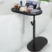 JHubers Goods Table d'appoint en bois forme C 360 degrés pivotant