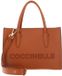 Coccinelle Leren handtas schoudertas Myrtha26 Handbag Grained Leather Crab Lichtbruin