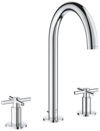 GROHE Atrio M-size 3-gats wastafelmengkraan kruisgrepen chroom 20643000