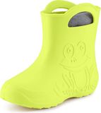 Ladeheid LA-CA-FrogWinter Kinder Regenlaarzen - Rubber - met Binnenschoen - EVA - Wasbare Binnenschoen - Limoen - 24/25