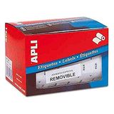 APLI 10087 - Afneembare witte PVP-etiketten 16,0 x 22,0 mm