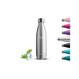 Drinkfles, 500 ml, thermosfles, BPA-vrij, roestvrijstalen flessen, lekvrij, metalen fles, 18/8 roestvrij staal, thermosfles voor school, camping, kantoor, reizen, koffie
