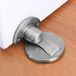 Sans marque Butée de porte satiné brossé nickel - Attrape-porte magnétique métallique au sol - Arrêt de porte invisible acier inoxydable argent - Butée de porte lourde