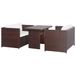 vidaXL Bistroset polyrattan marron