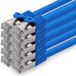 1aTTack.de 0,25m CAT7 LAN-netwerkkabel RJ45 10 Gigabit, 10 stuks - blauw
