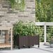 vidaXL Plantenbak met Wielen Bruin PP 2 stuks