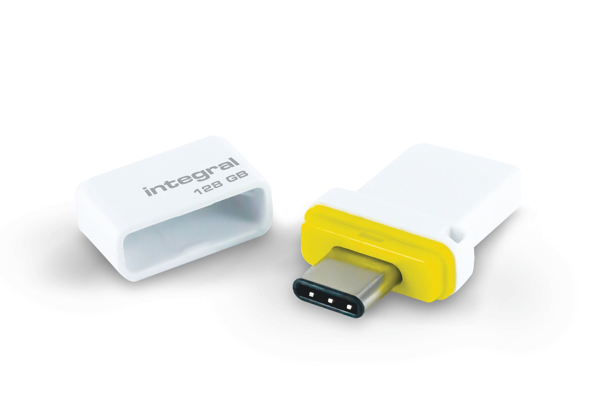 Integral Fusion Dual USB 3.0 Type-C - 128GB - Yellow
