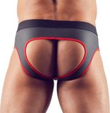Svenjoyment Underwear OV-Großhandel Slip Met Open Achterkant - Zwart/Rood