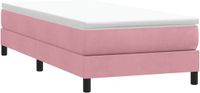 vidaXL Boxspring zonder matras fluweel roze 100x210 cm