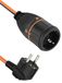 Electraline 01651 3G1.5 Verlengkabel met Electralock-stopcontact met vergrendelingsmechanisme, dat per ongeluk scheiden van de stekker voorkomt, 5 m, oranje