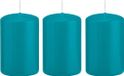 Trend Candles Bougie cylindrique/bougie tronc - 5x - turquoise - 5 x 8 cm - 18 heures de combustion