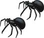 Henbrandt Opblaasbare spin van 91 cm - 2x stuks - zwart - Horror thema of Halloween - feest versieringen