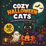 Cozy Halloween Cats: Cute & Spooky Coloring Book for Kids Ages 4–8