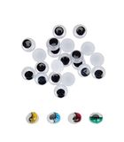 Fixo Kids 68010300 wiebelogen, zelfklevend, rond, 15 mm, zwart, 30 stuks